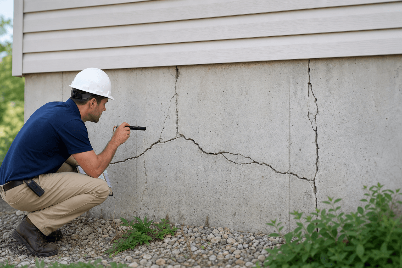 How do you evaluate foundation crack patterns?