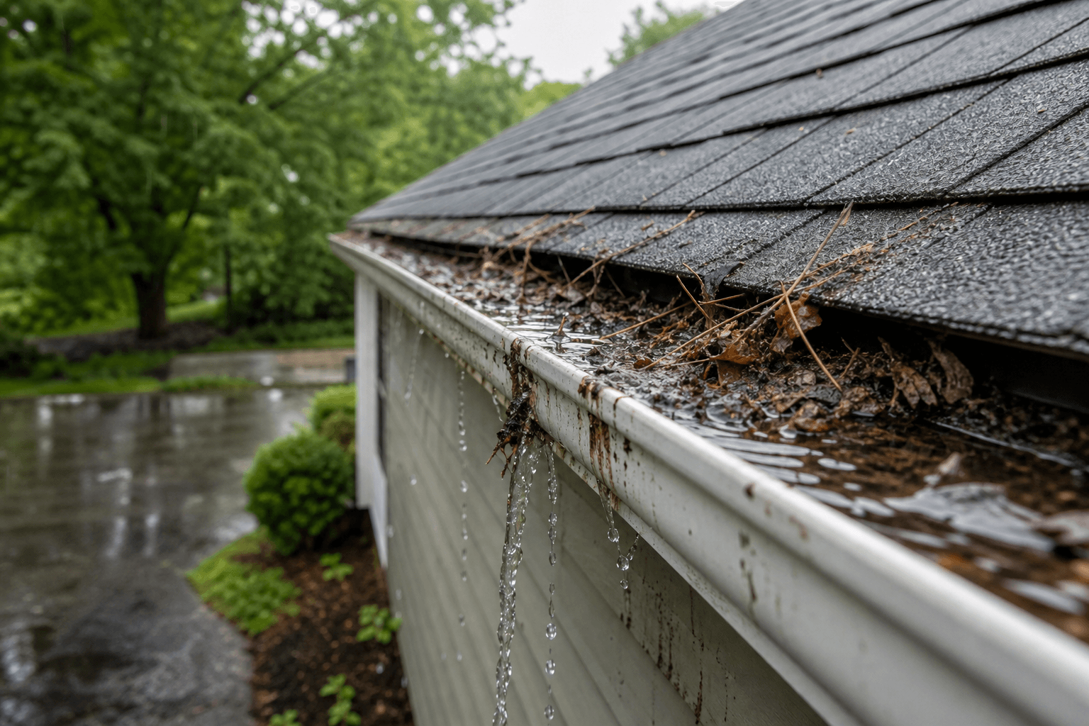 Which gutter drainage issues are most common and how do you spot them?